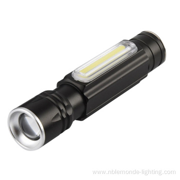 Camping Usage Aluminum LED USB Rechargeable Torch Light